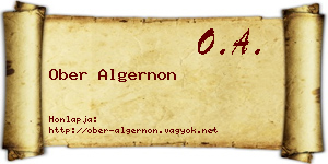 Ober Algernon névjegykártya